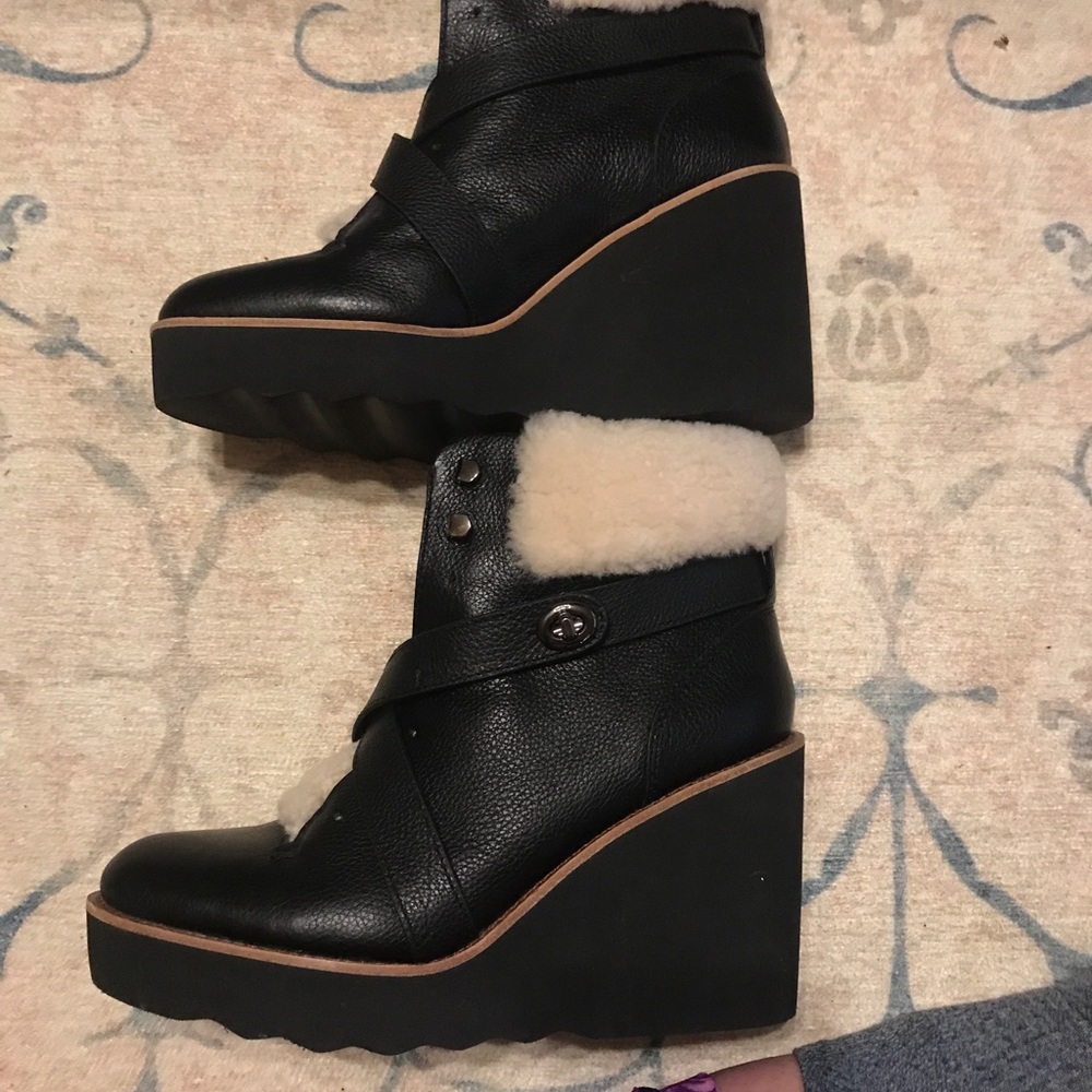 Coach furry boots